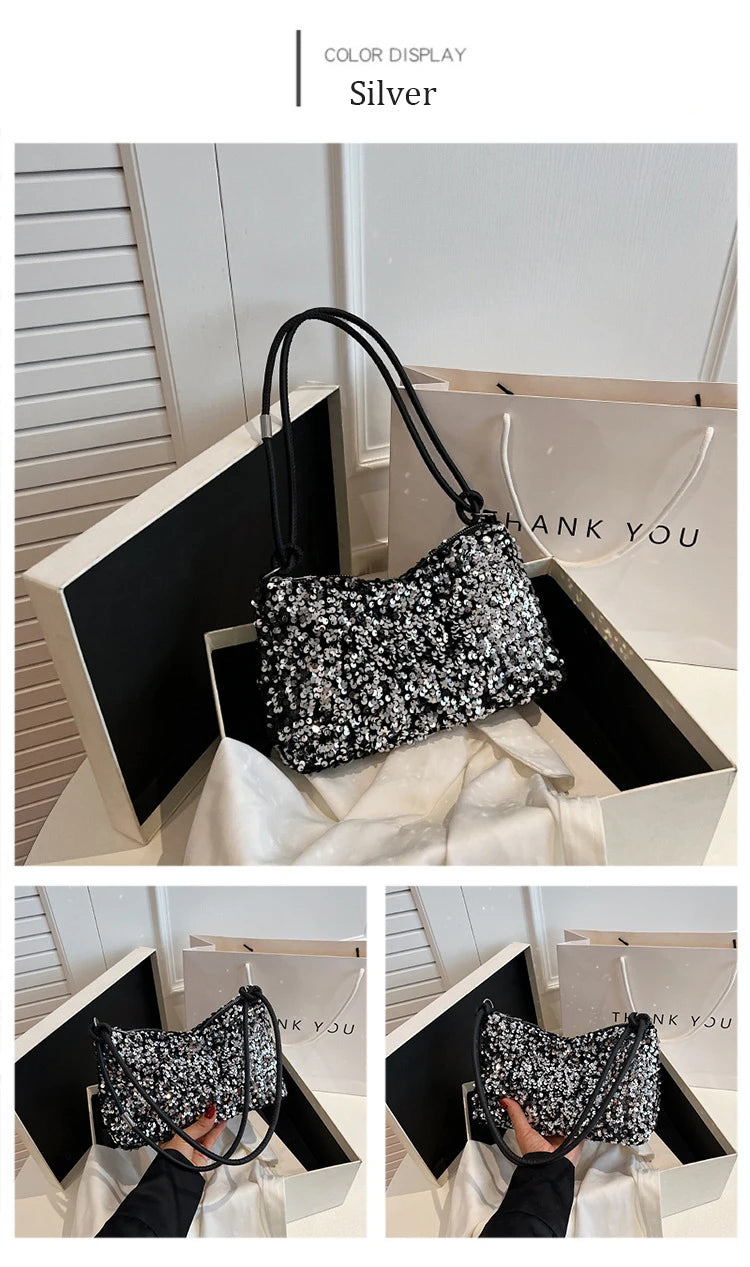 Hand Bag for Wedding Party Banquet Bag Clutch Bag Lady Sequin Luxury Party Evening Bag Fashion Wedding Bridal Dress Underarm Bag