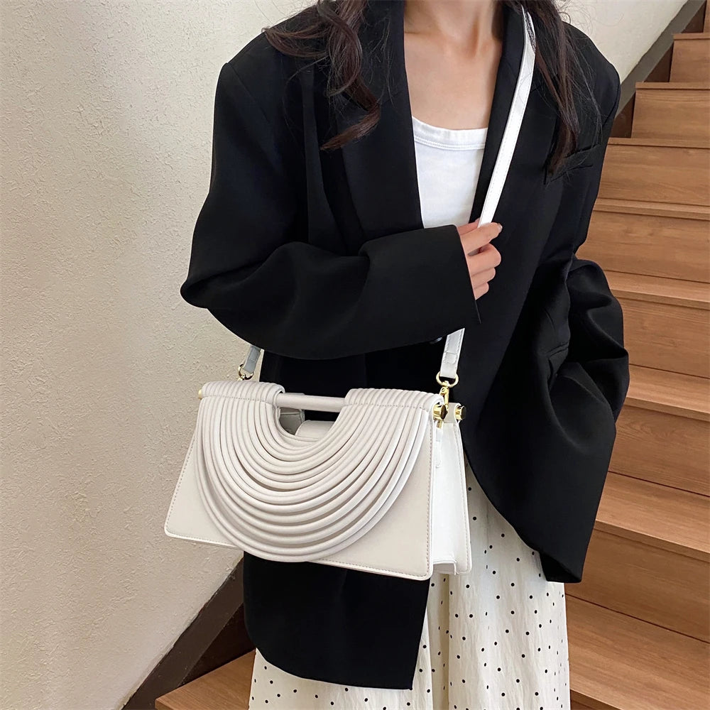 Branded Luxury Evening Clutch Purse For Women Noodles Design Golden Crossbody Bag For Wedding Dinner Party Designer Handbag 2025