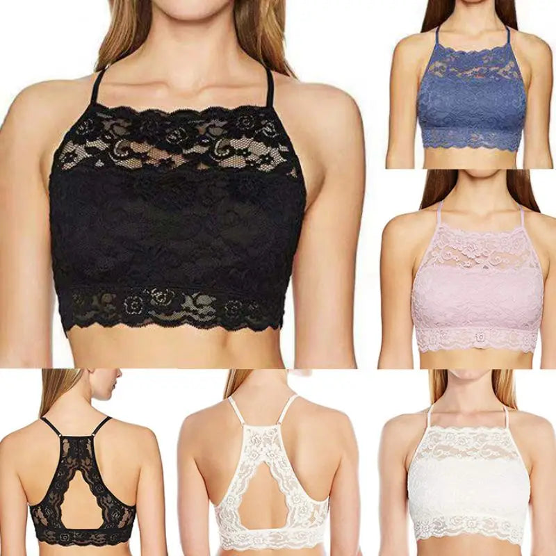 Lace Strap Wrapped Tank Top Women Tube Top Intimates Push Up Tank Beauty Back Sexy Bralette Tops Solid Color