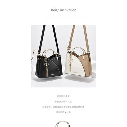 Fashionable handbag Korean color-blocking large capacity women's bag fashionable one-shoulder crossbody bag bucket bag