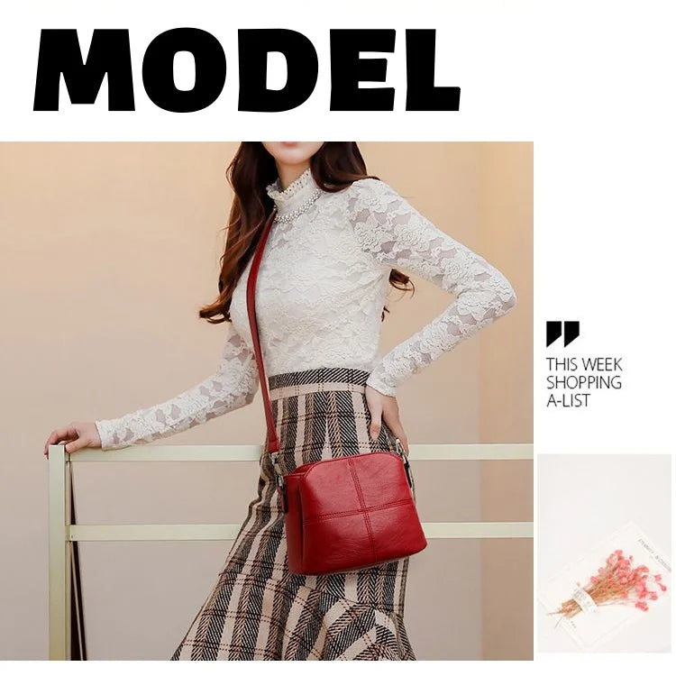 Pu crossbody bag with multi-pocket design, fashionable and versatile, suitable for daily outings as a shoulder bag