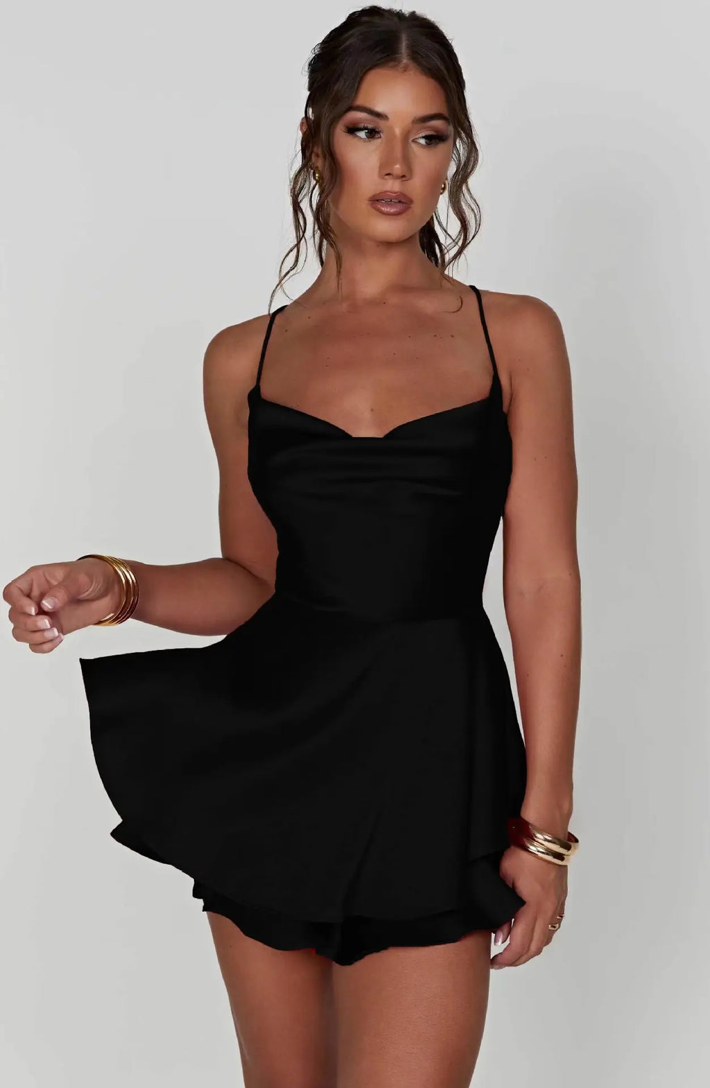 The Crisscross Satin Dress