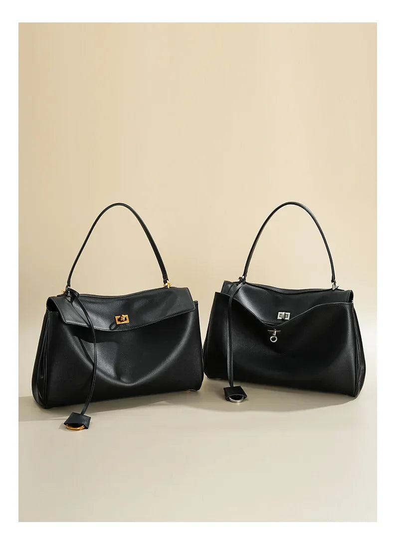 Rodeobag leather handbag, single shoulder crossbody bag, large capacity women's commuting high-end tote bag