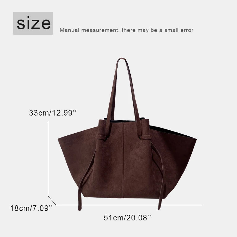 Custom Initials Faux Suede Shopping Tote Bags For Women Luxury Designer Handbags Purse 2026 New Large Capacity Underarm Shoulder