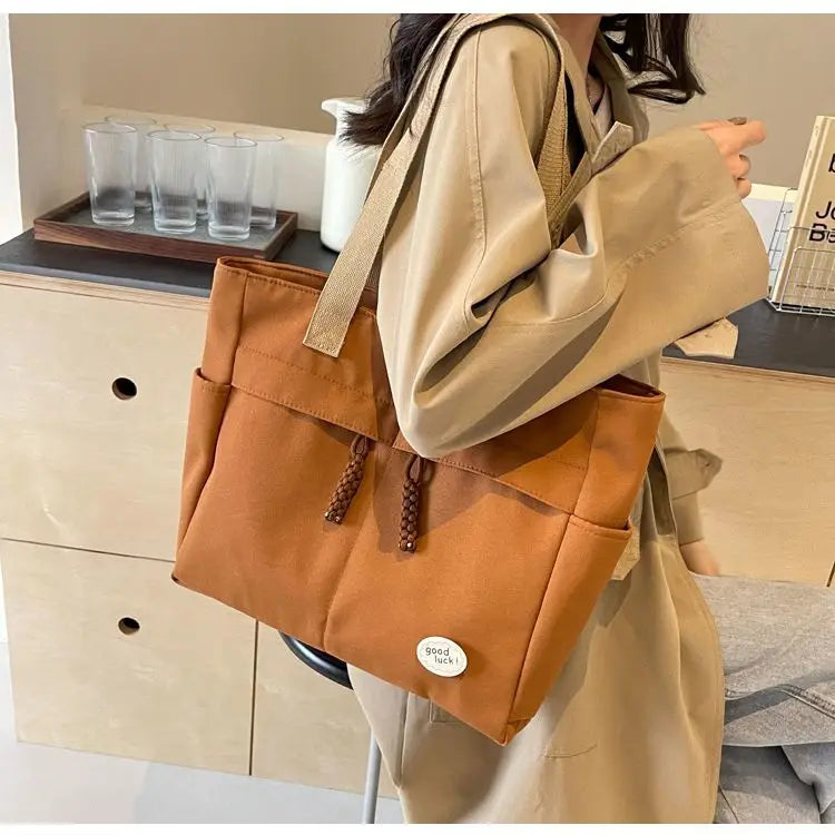 Tote Bags Japanese City Tote Bag Large Fashion College Female Shoulder University Designer Oxford Women Shopping Korean Popular