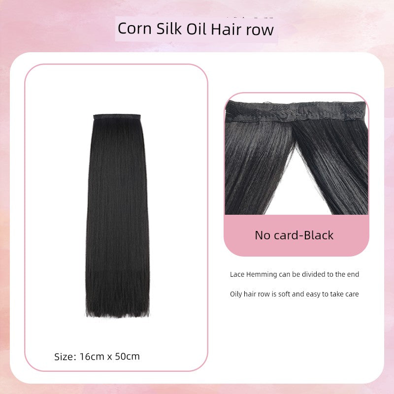 Han Dynasty Micro Oil Hair Pack Wig Set Additional Hair Volume Ancient Costume Style Winding Ring Vertical Ring Modeling Makeup Artist Special Straight Hair Piece