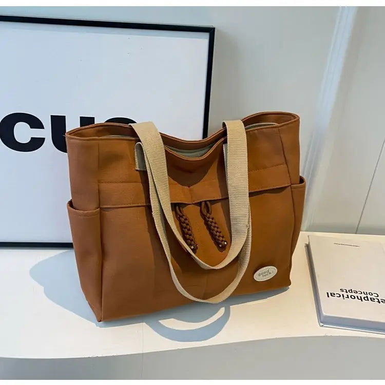 Tote Bags Japanese City Tote Bag Large Fashion College Female Shoulder University Designer Oxford Women Shopping Korean Popular