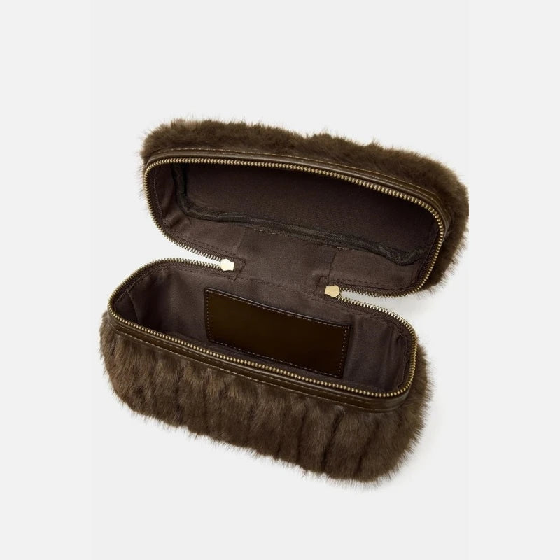 FAUX FUR RIGID BAG, New Fashionable Handbag Purse For Women, Shoulder Bags Luxury Designer Small Tote bag for Ladies Elegant