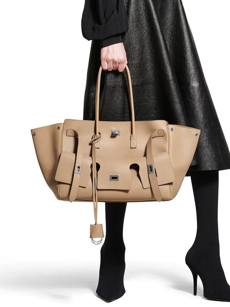 New Women's PU Leather Tote Bag Fashion Simple Ladies Handbag Female Large Capacity High Quality Shoulder Bag