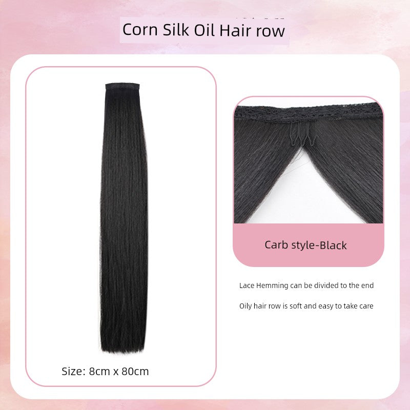 Han Dynasty Micro Oil Hair Pack Wig Set Additional Hair Volume Ancient Costume Style Winding Ring Vertical Ring Modeling Makeup Artist Special Straight Hair Piece