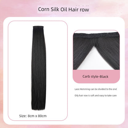Han Dynasty Micro Oil Hair Pack Wig Set Additional Hair Volume Ancient Costume Style Winding Ring Vertical Ring Modeling Makeup Artist Special Straight Hair Piece