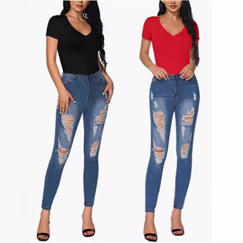 Bodysuit Women Sexy Slim Short Sleeve Bodycon Jumpsuit V Neck Rompers Overalls Body Shapers 2024 New