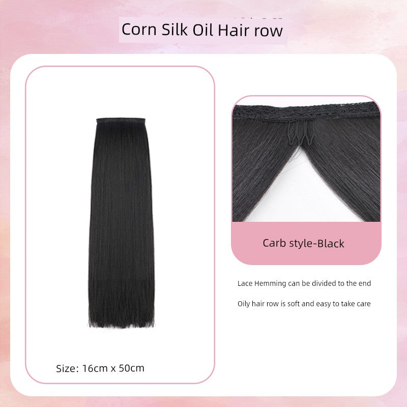 Han Dynasty Micro Oil Hair Pack Wig Set Additional Hair Volume Ancient Costume Style Winding Ring Vertical Ring Modeling Makeup Artist Special Straight Hair Piece