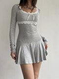 The Lace Patchwork Minidress