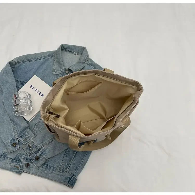 Tote Bags Japanese City Tote Bag Large Fashion College Female Shoulder University Designer Oxford Women Shopping Korean Popular