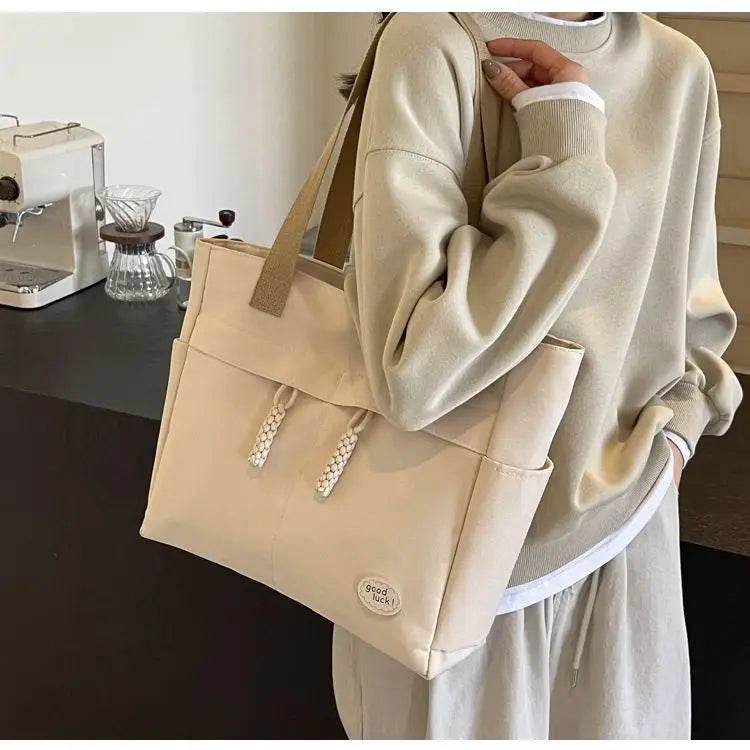 Tote Bags Japanese City Tote Bag Large Fashion College Female Shoulder University Designer Oxford Women Shopping Korean Popular