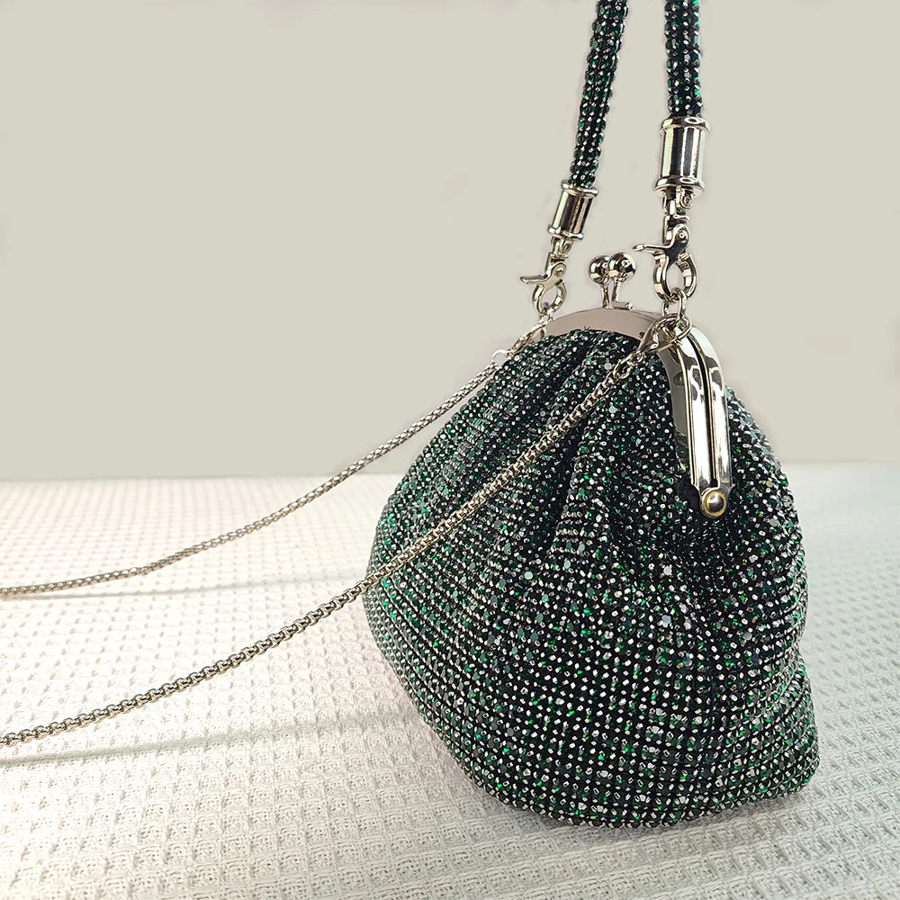 JIOMAY Women's Shiny Rhinestone Purse for Wedding Silver Clutch Bag evening Bag Luxury Clutch Bag Luxury Bags Designers Handbags