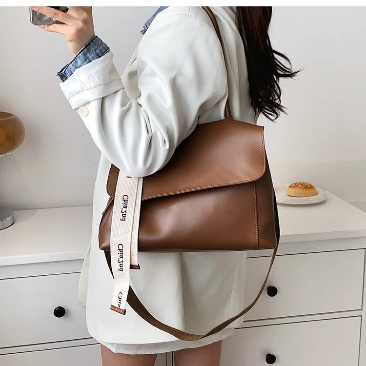 Tote Bag for Women 2024 PU Leather Purse and Handbag Lady Fashion Casual Solid Color Large Capacity Shoulder Bag