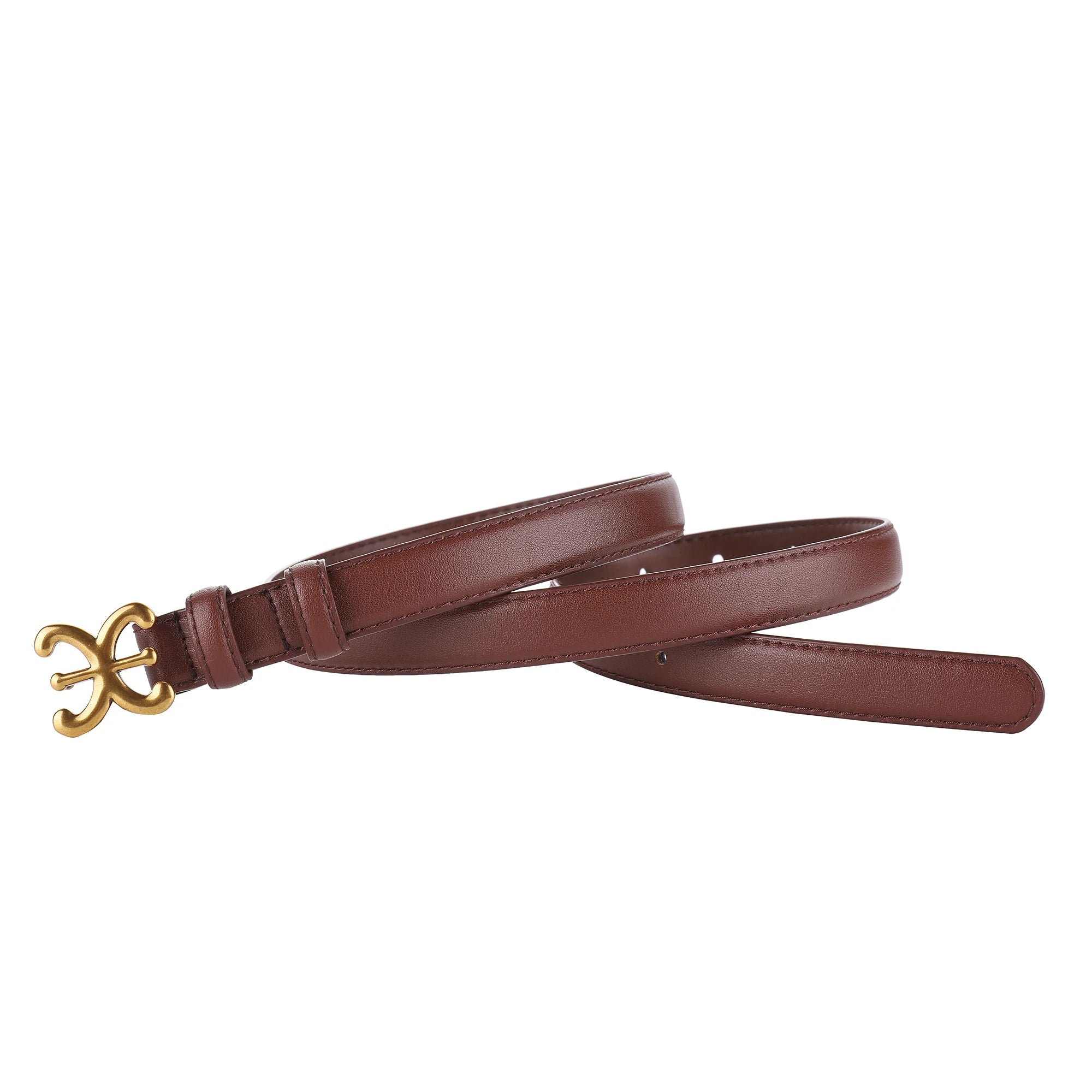 Women's luxury belts fashionable and trendy 1.8CM leather belts body metal buckle head suitable for dress trousers casual wear