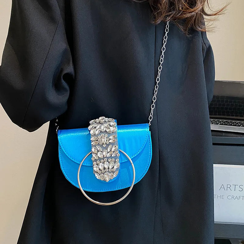 Women Luxury Evening Bags Shiny Rhinestone Clutch Money Purses Fashion Shoulder Bag Handbag Wedding Party Dinner Bag