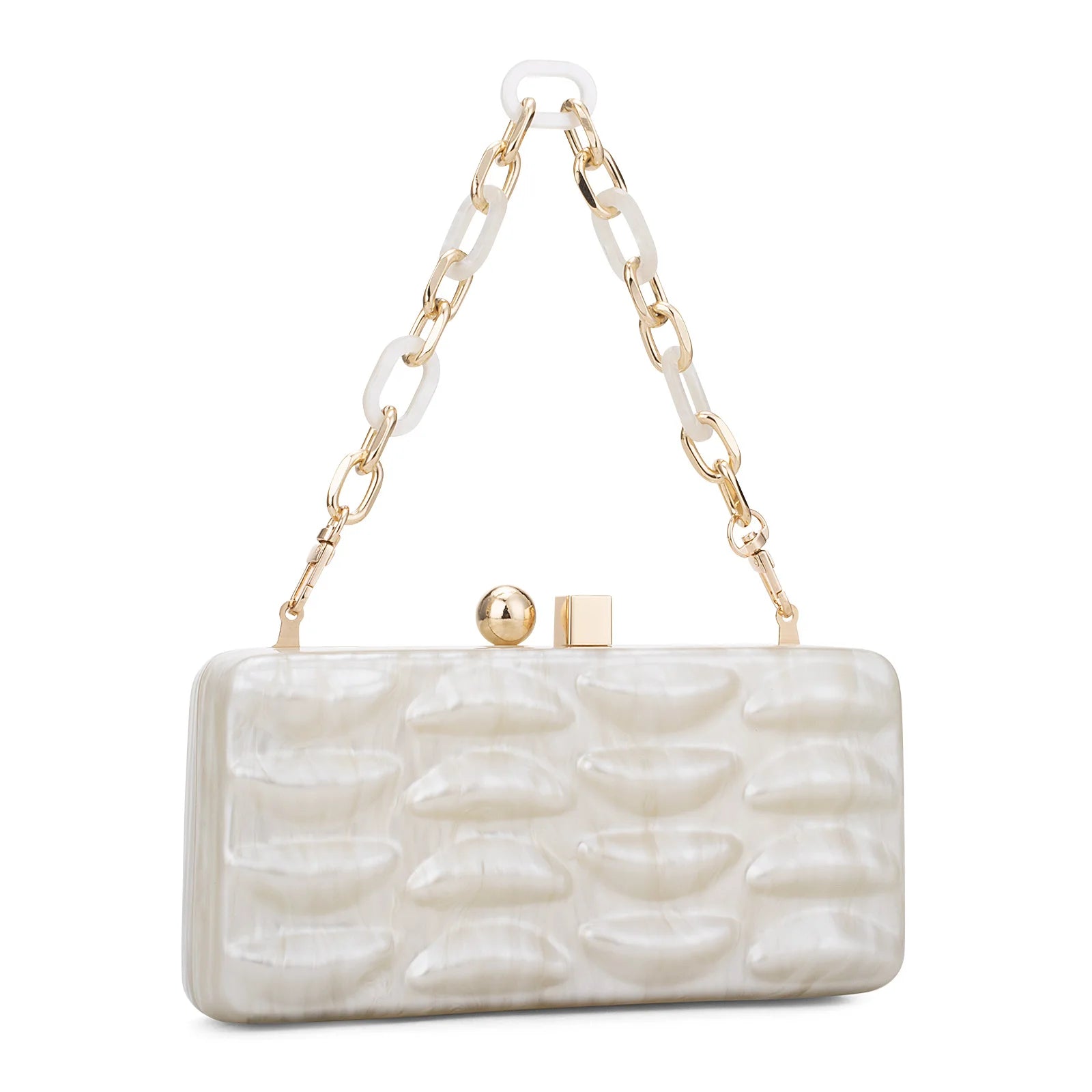 Luxury Evening Bag For Women Elegant Acrylic Hard Surface Ladies Clutch 5 Color Hangbag Party Wedding Shoulder Bags 2024 Fashion