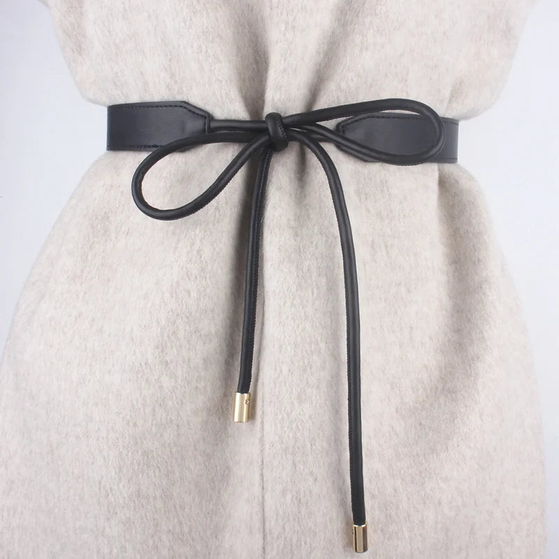 Waist Leather Belt for Women Dress Coat Suit Knot Rope Luxury Designer ladies Corset Hip High Belt Waistband Appreal Accessories