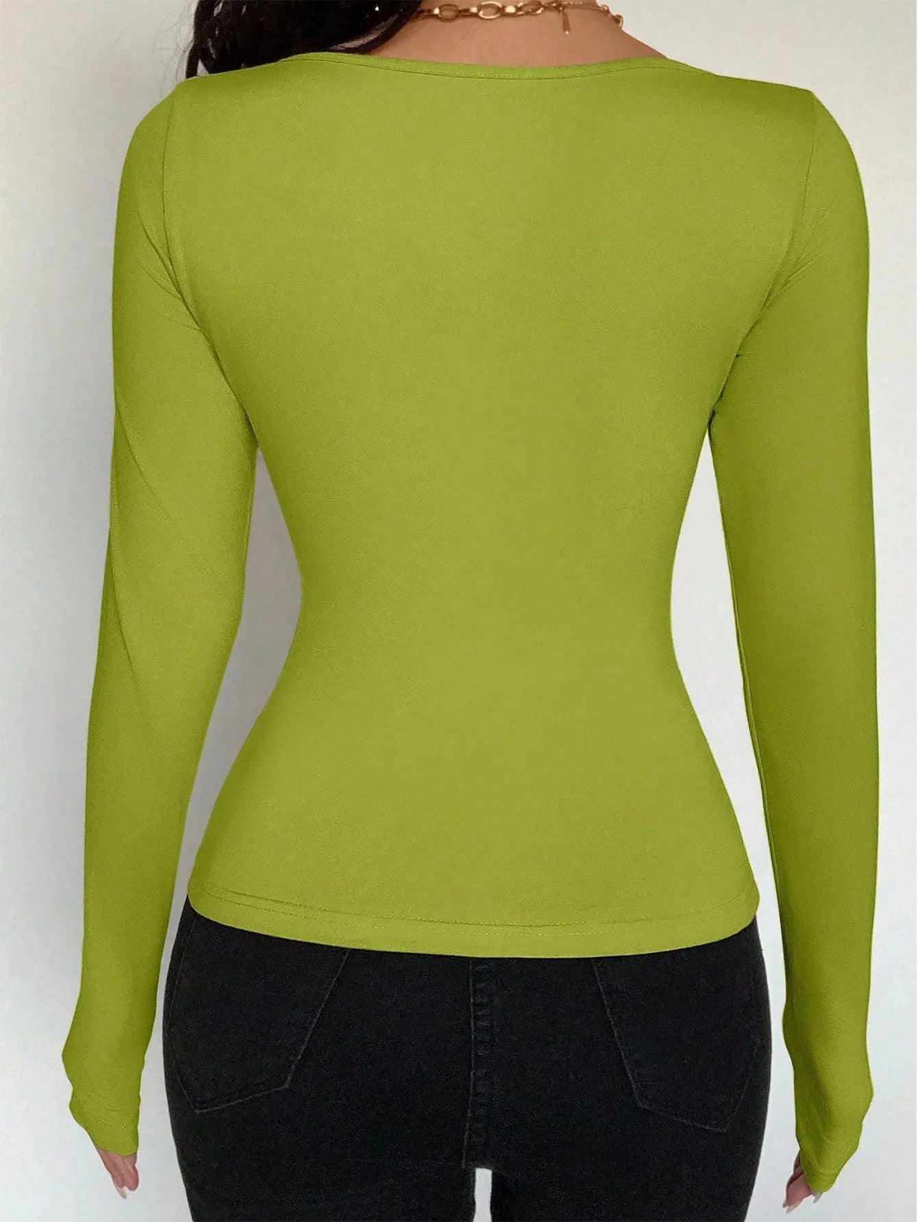 2025 New Women's Long-sleeved T-shirt White Slim Button Pink Cardigan Top Short Fashion Hot Girl Lace-up Tees for Female