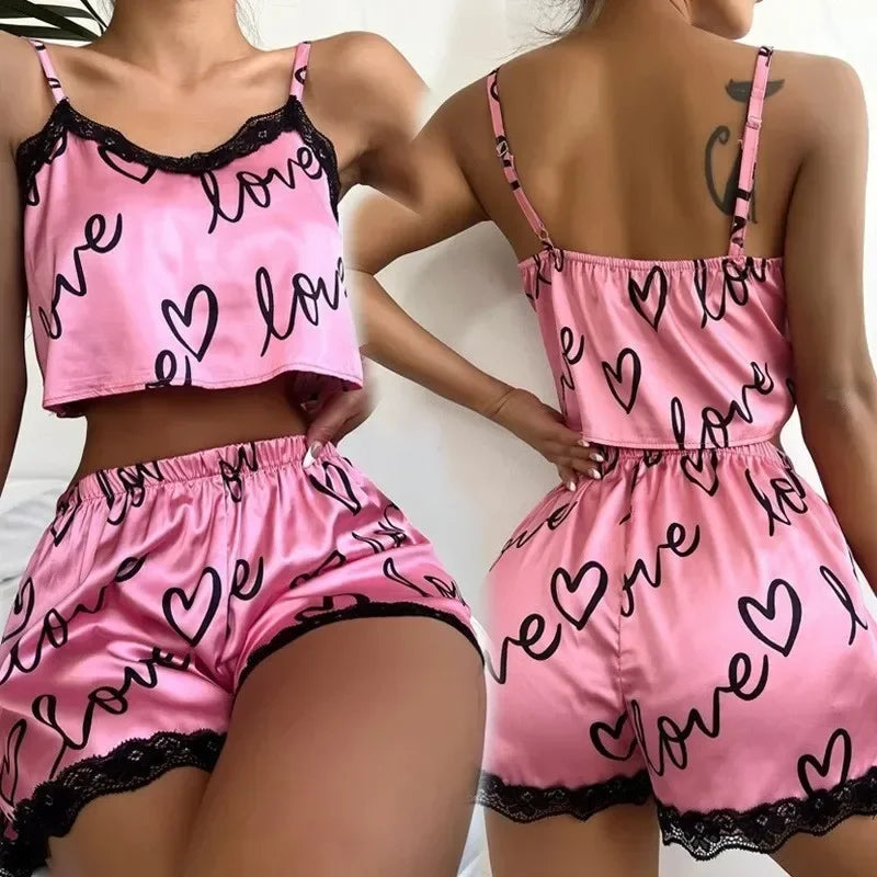 Print Pajama Short Set
