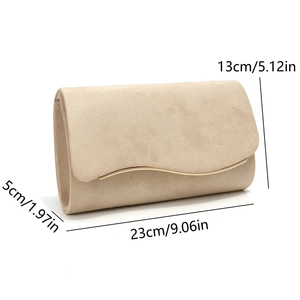 Velvet Women Evening Bags Envelope Design Party Wedding Clutch Bags With Shoulder Chain Cover Handbags Metal Purse