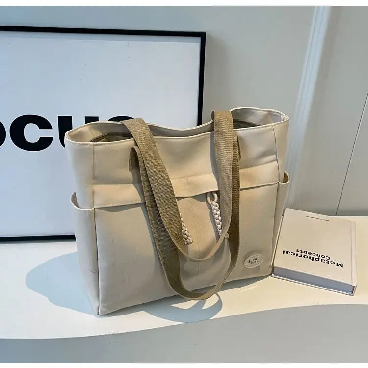 Tote Bags Japanese City Tote Bag Large Fashion College Female Shoulder University Designer Oxford Women Shopping Korean Popular