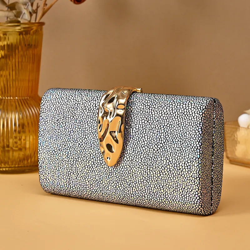Fashionable Wedding Party Clutch Bag for Women Ladies Small Square Handbag Long Evening Dress Bag Simple Elegant Design