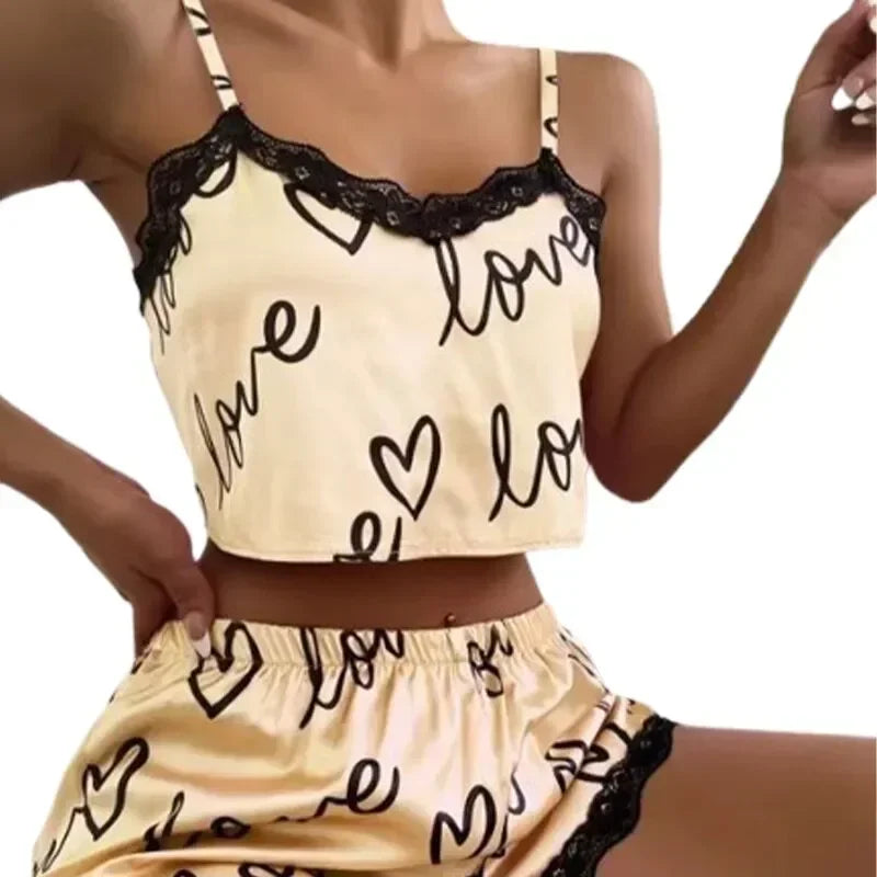 Print Pajama Short Set