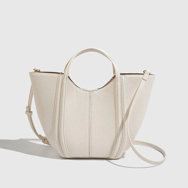 Luxury Quilting Basket Bags for Women Handbags PU Leather Bucket Bag Fashion Designer Shoulder Crossbody Bag Female Purses NEW