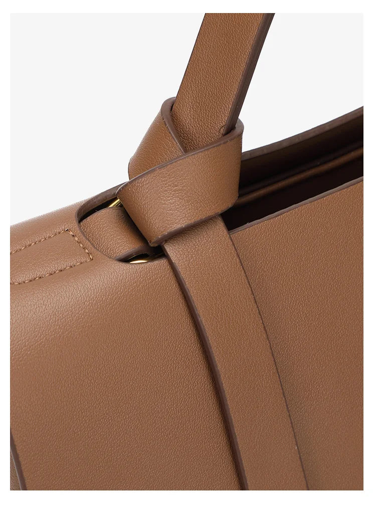 Retro Texture Women's Bag New Fashion With Simple Oblique Span Shoulder Bag Atmospheric Lock Underarm Bag