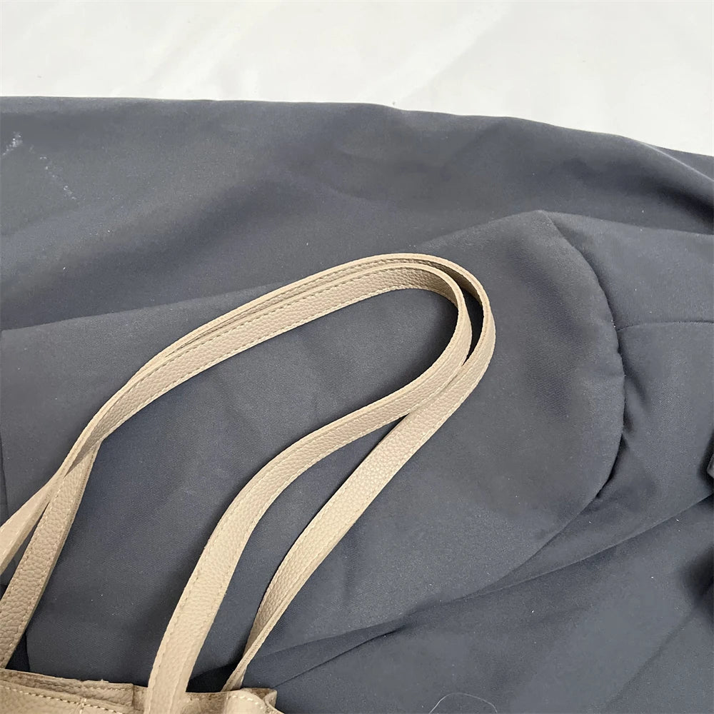 Branded Designer Shoulder Tote Bags For Women Soft PU Leather 2-IN-1 Big Capacity Shopper Tote Set 2025 Luxury Designer Handbags