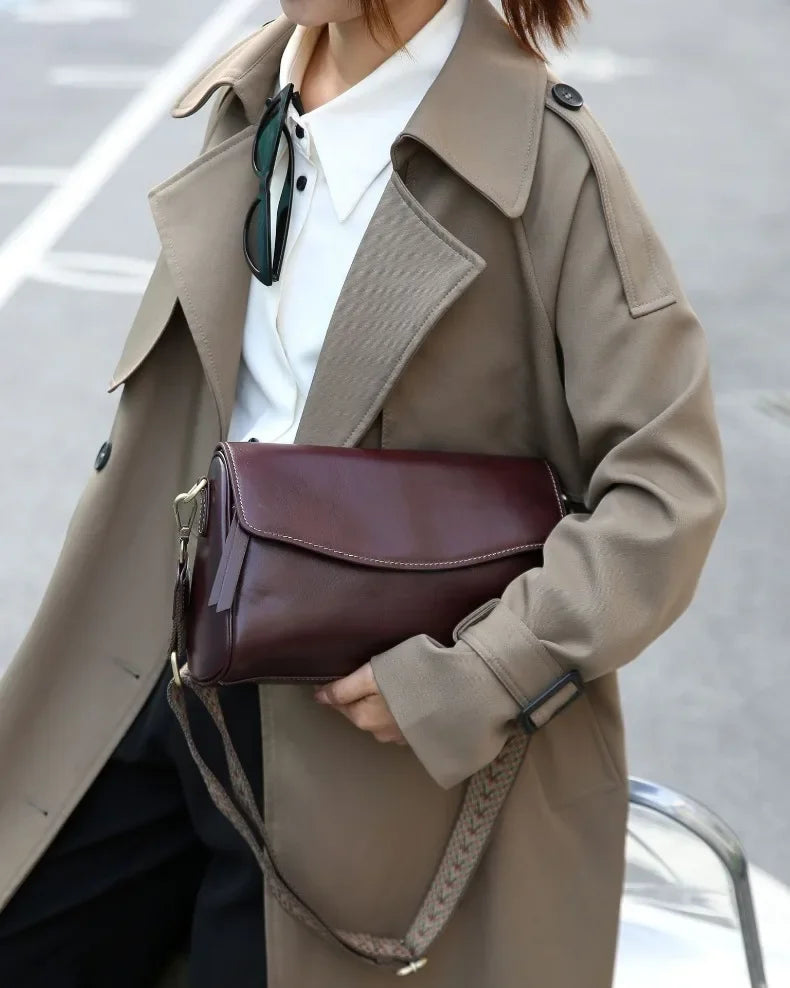 Women's Genuine Leather Shoulder & Crossbody Bag Minimalist Design for Office, Dinner & Weekend Outings Durable Everyday Handbag