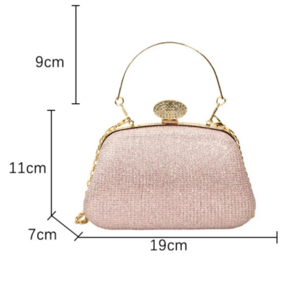 Dinner Shoulder Bag Stylish Evening Bag Wedding Clutch Handbag Black Ladies' Crossbody Bag For Dinner Event Formal Occasion