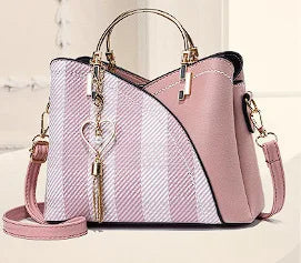 Fashionable handbag Korean color-blocking large capacity women's bag fashionable one-shoulder crossbody bag bucket bag