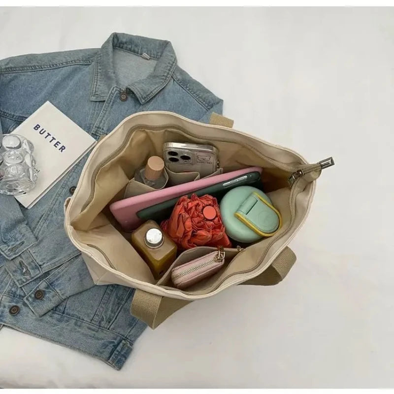 Tote Bags Japanese City Tote Bag Large Fashion College Female Shoulder University Designer Oxford Women Shopping Korean Popular