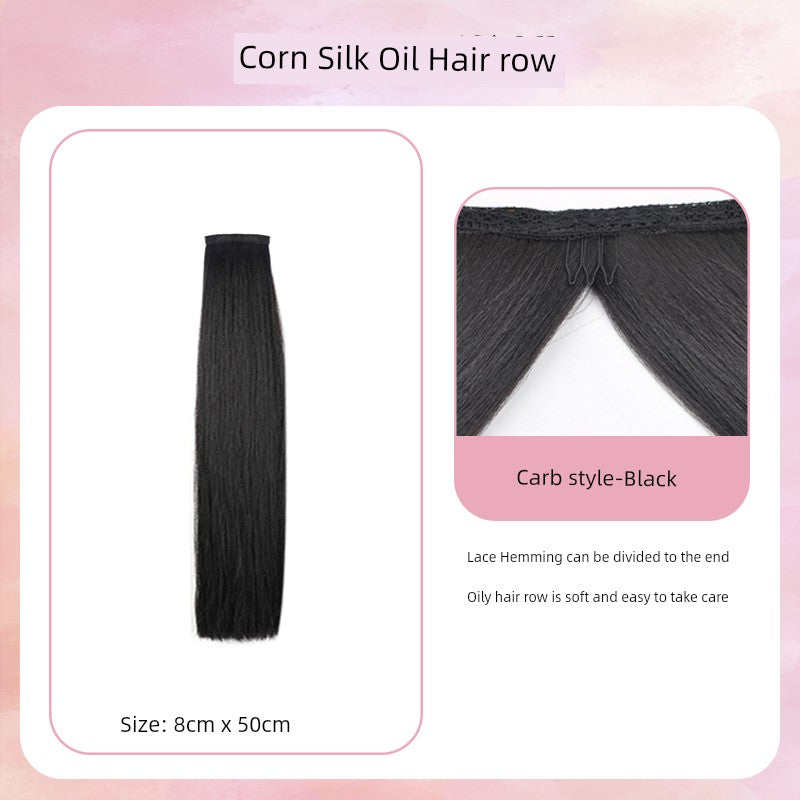 Han Dynasty Micro Oil Hair Pack Wig Set Additional Hair Volume Ancient Costume Style Winding Ring Vertical Ring Modeling Makeup Artist Special Straight Hair Piece