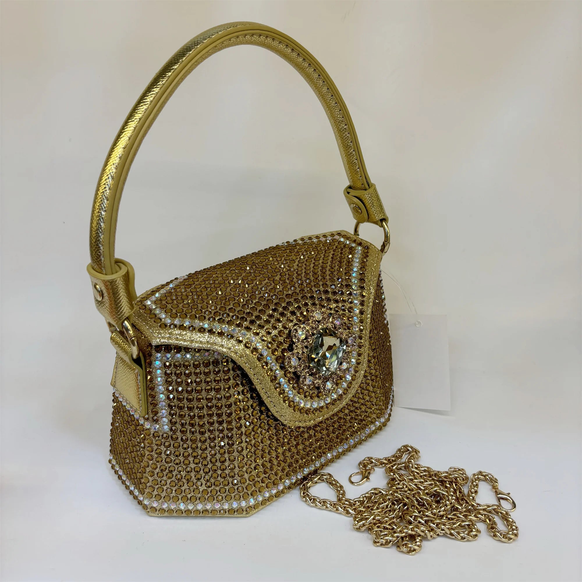 2025 Fashion Luxury Rhinestone Diamonds Shoulder Handbags For Women Thick Chain Crossbody Bag Ladies Handbag F5-823-5