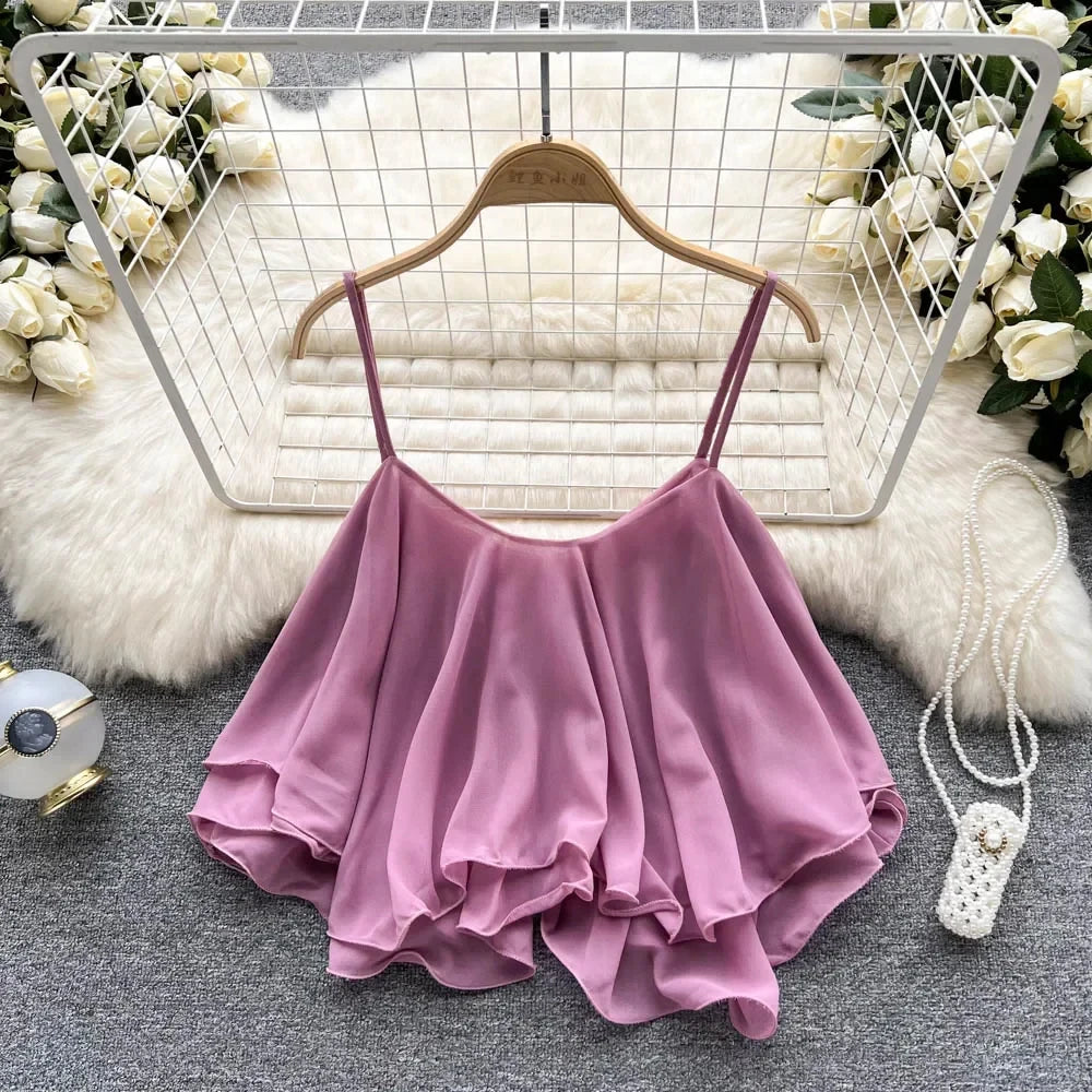 Ruffled Crop Cami