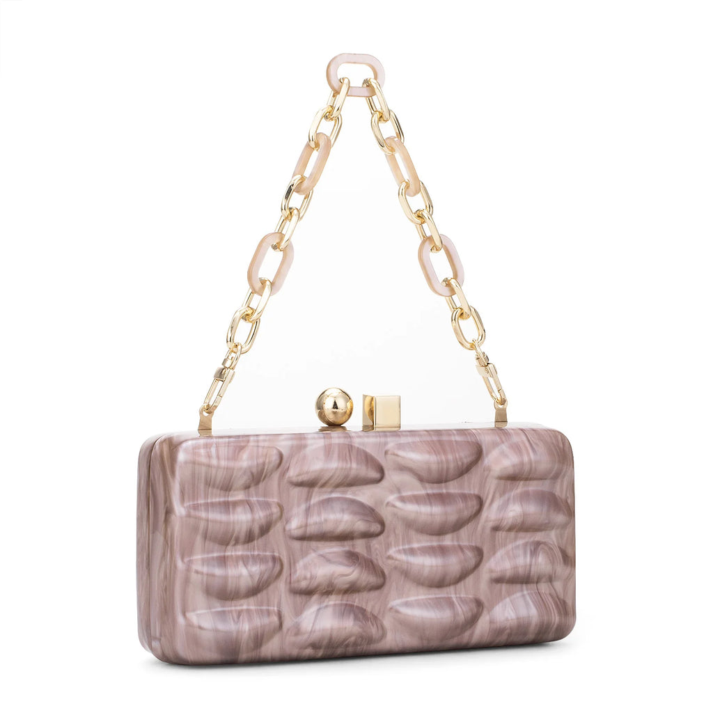 Luxury Evening Bag For Women Elegant Acrylic Hard Surface Ladies Clutch 5 Color Hangbag Party Wedding Shoulder Bags 2024 Fashion