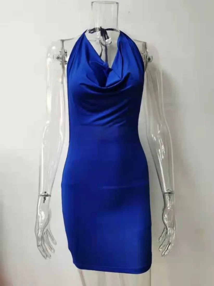 The Deep-V Halter Dress