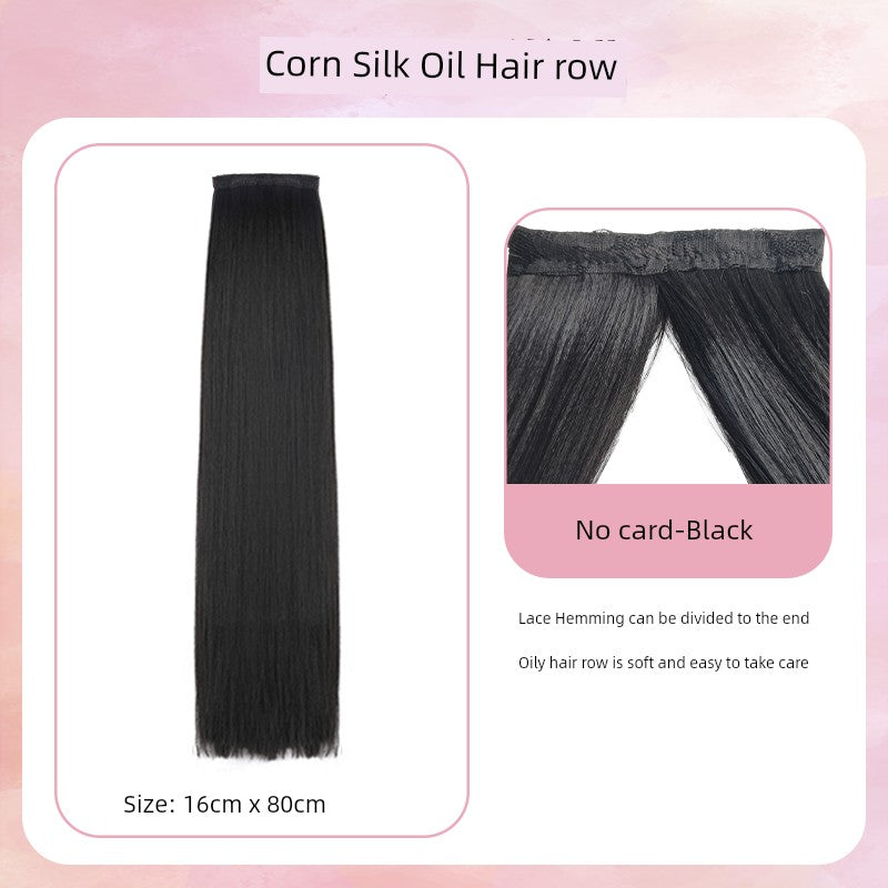 Han Dynasty Micro Oil Hair Pack Wig Set Additional Hair Volume Ancient Costume Style Winding Ring Vertical Ring Modeling Makeup Artist Special Straight Hair Piece