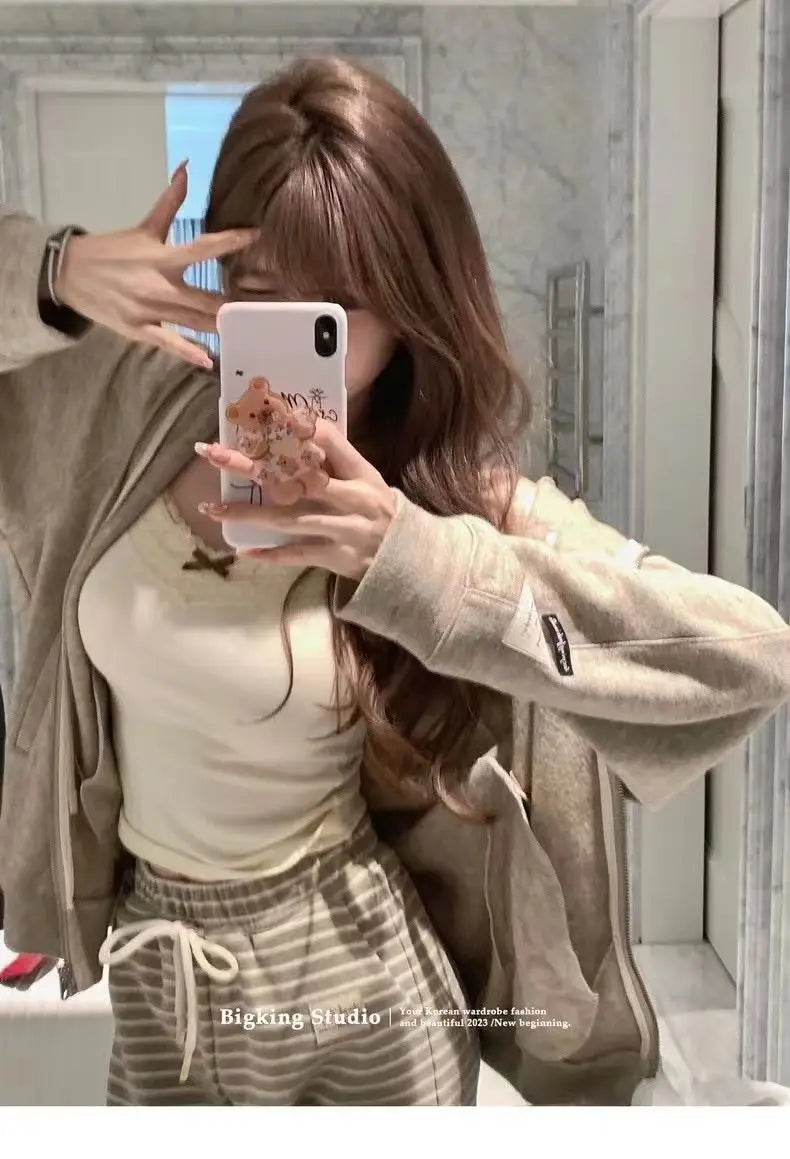 Women Camisole Tank Tops Sexy Bow Sleeveless Corset Top with Chest Pad Sweet Lace Patchwork Crop Tops Summer Slim Elegant Camis