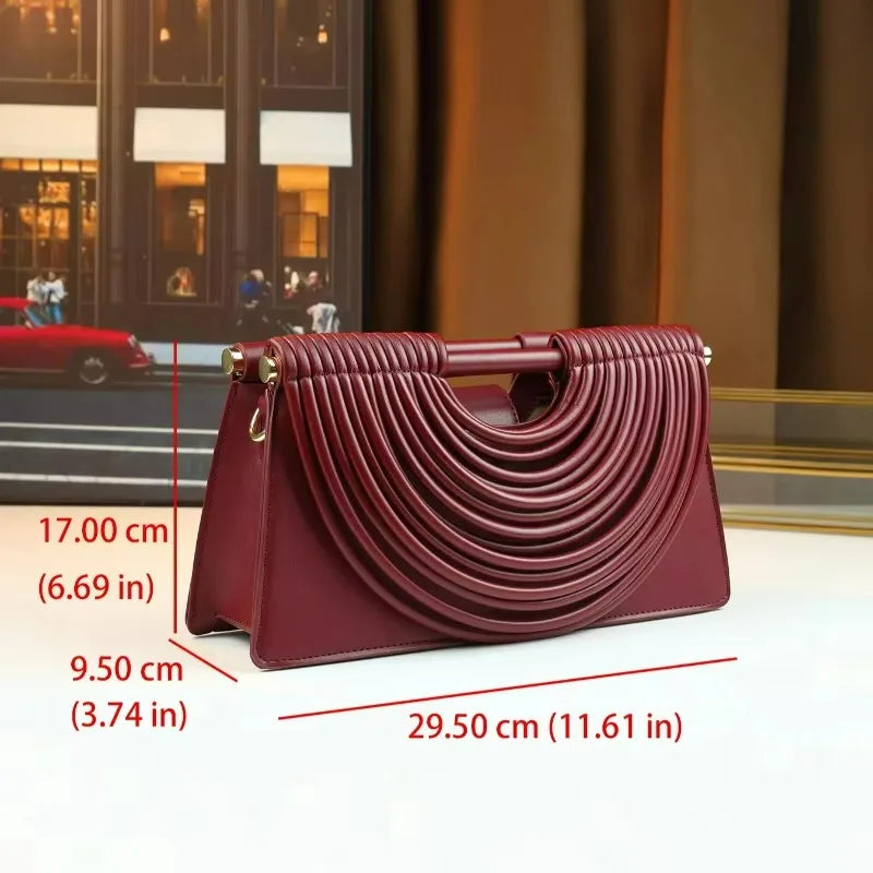 Hand-woven 2025 New Fashion Handbag, Clutch Bag, Niche Design, High-end Single-shoulder Crossbody Bag