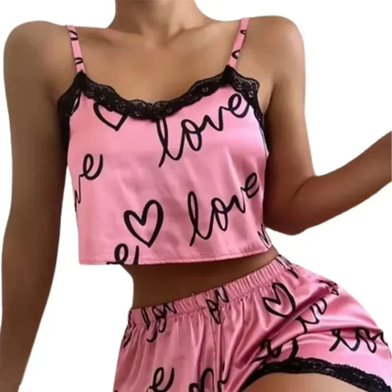Print Pajama Short Set