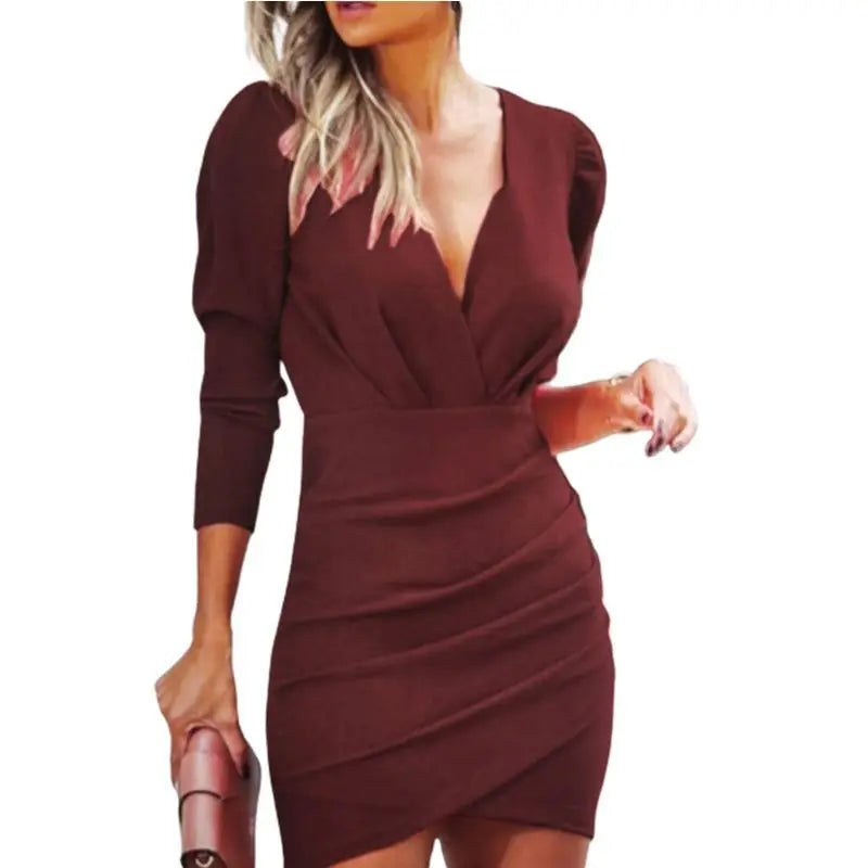 The Slim Long-Sleeved Mini Dress
