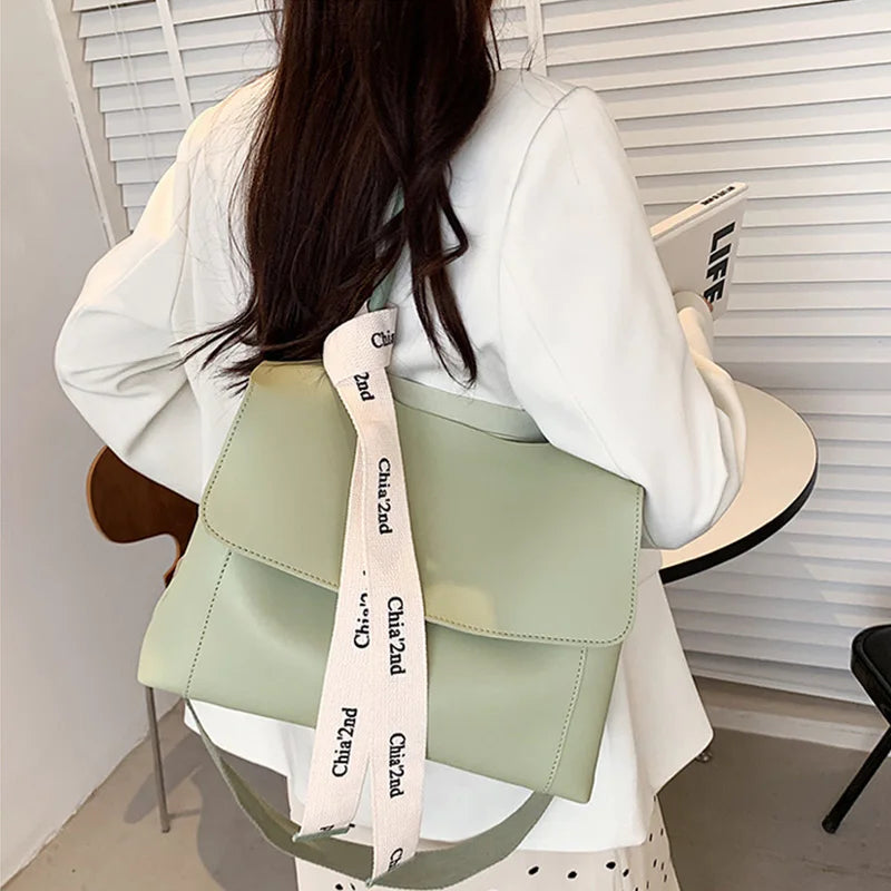 Tote Bag for Women 2024 PU Leather Purse and Handbag Lady Fashion Casual Solid Color Large Capacity Shoulder Bag
